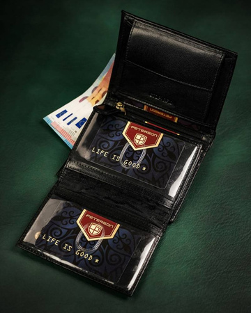 Große Herren Geldbörse aus Leder ohne Verschluss – Peterson