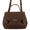 Braune Damen-Umhängetasche aus Kunstleder mit Magnetverschluss – Peterson