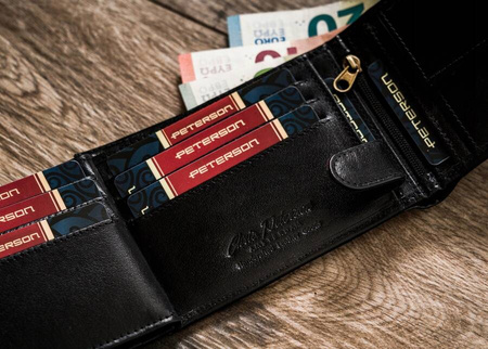 Herren Geldbörse aus Leder mit RFID-Schutz – Peterson