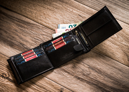 Große Damen Geldbörse aus Leder mit Reißverschlussfach – Peterson