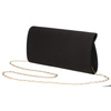 Damen-Clutch aus synthetischem Stoff in Schwarz - Rovicky