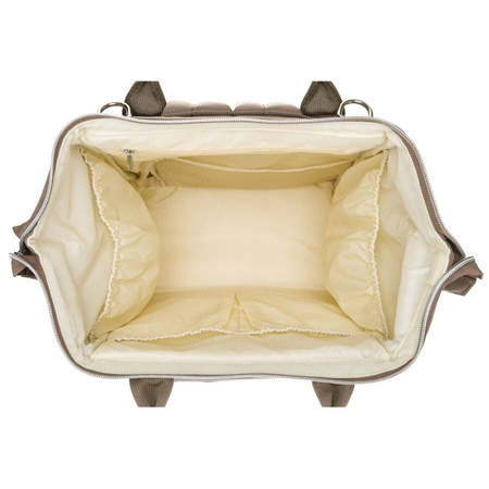 Peterson: Zweikammer-Rucksack in Beige mit Außenfach