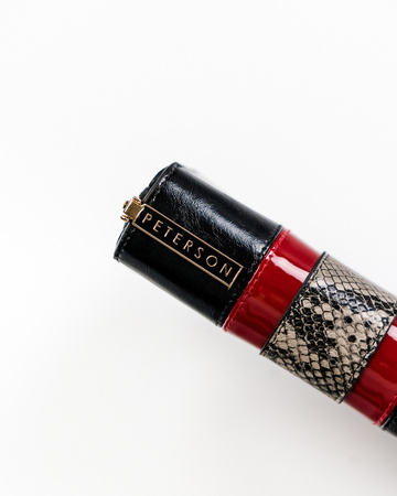 Hochformat Damen Geldbörse aus Leder mit Schlangenprägung – Peterson