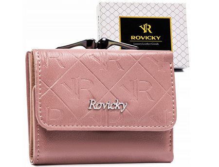 Elegante kleine Damen Geldbörse aus echtem und Öko-Leder – Rovicky