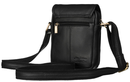 Herren Umhängetasche aus Leder mit Fächern – Peterson