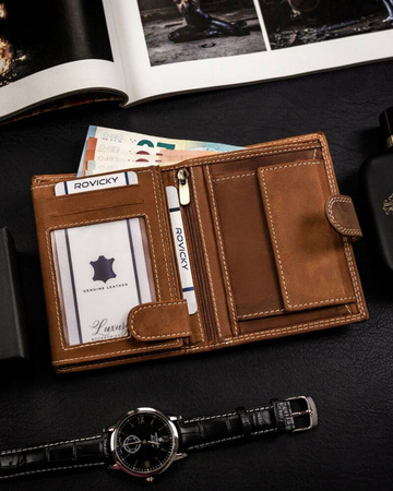 Große Herren Geldbörse Hochformat aus echtem Leder – Always Wild