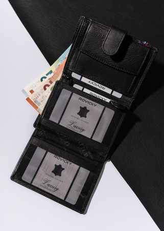 Herren Geldbörse aus Leder mit Druckknopf – Always Wild