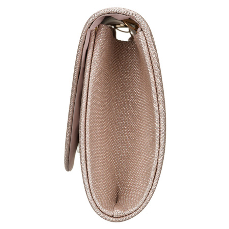 Beige, glitzernde Damen-Clutch aus synthetischem Stoff, mit Magnetverschluss – Rovicky