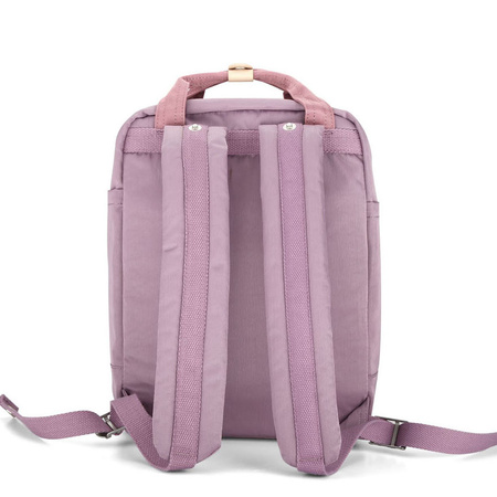 Lila-mintfarbener wasserabweisender City Rucksack mit Reißverschluss – Himawari