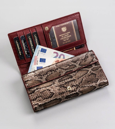 Große Damen Geldbörse mit Druckknopf – Peterson