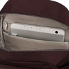Bordeauxfarbener Damen-Rucksack aus Polyester, an verstellbaren Trägern hängend – Peterson
