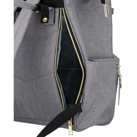 Damen-Rucksack aus Polyester in Grau mit sicherem Reißverschluss - Peterson