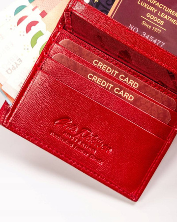 Kleine Damen Geldbörse aus Leder ohne Verschluss – Peterson