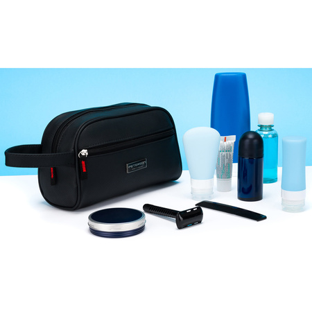 Herren Kosmetiktasche mit Außentasche – Peterson