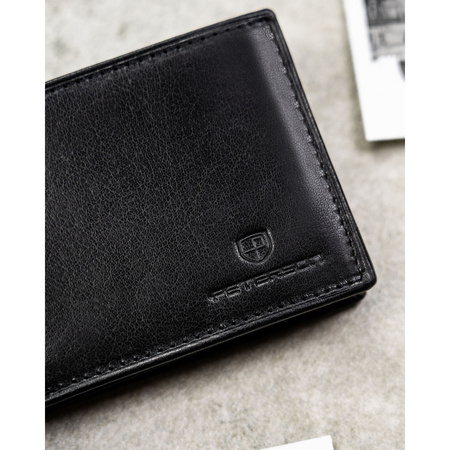 Schwarze Herren-Geldbörse aus echtem Leder mit RFID-System – Peterson