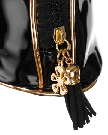 Elegante Damen Kosmetiktasche aus schwarzem, wasserabweisendem Material – Peterson