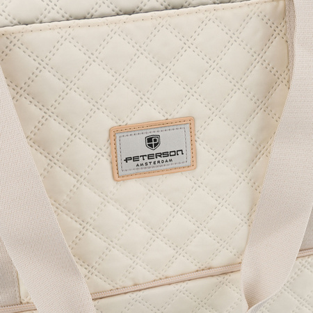 Beige Trainingstasche aus Polyester, mit einem Fach - Peterson