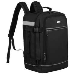 Reiserucksack in Schwarz mit praktischem Trolleygurt – Peterson