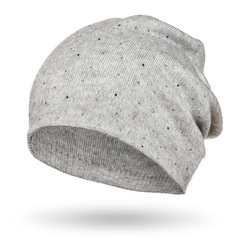 Graue Damen Beanie Mütze aus Strick – Peterson