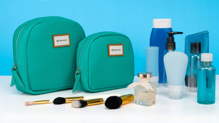 Set aus zwei Damen Kosmetiktaschen aus Öko-Leder – Rovicky