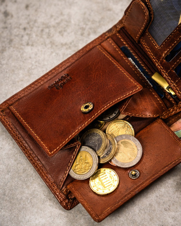 Große Herren Geldbörse aus Leder mit Sternzeichenprägung – Peterson