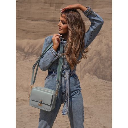 Modische Damen Umhängetasche in Grün aus Öko-Leder – Peterson