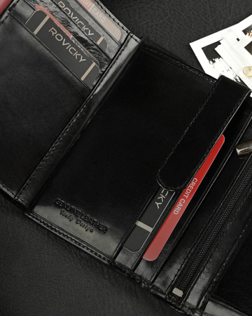 Geräumige Herren Geldbörse Hochformat aus glänzendem Echtleder – Ronaldo