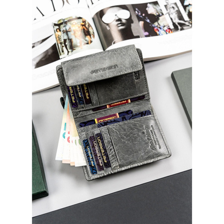 Elegante Karten- und Münzbörse aus Farbverlauf-Leder – Peterson