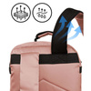 Geräumiger, reisetauglicher Kabinenrucksack mit USB in Rosa – Peterson