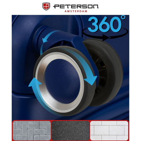 Peterson Koffer-Set aus ABS-Kunststoff in Marineblau