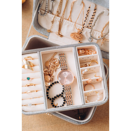 Graue Schmuckschatulle mit Magnetverschluss – Peterson