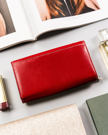 Große Damen Geldbörse aus Leder mit RFID-Schutz – Rovicky