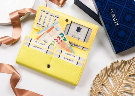 Elegante Damen Geldbörse mit Bügelverschluss und Druckknopf – 4U Cavaldi