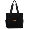 Schwarze Shopper-Tasche aus Stoff – Rovicky