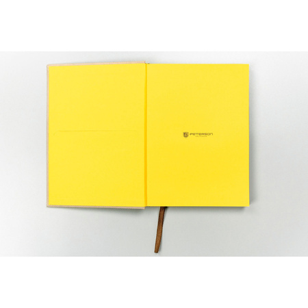 Graues Notizbuch mit festem Einband, bedruckt mit Punkten - Peterson