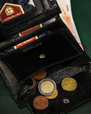 Herren Geldbörse aus Leder ohne äußeren Verschluss – Peterson