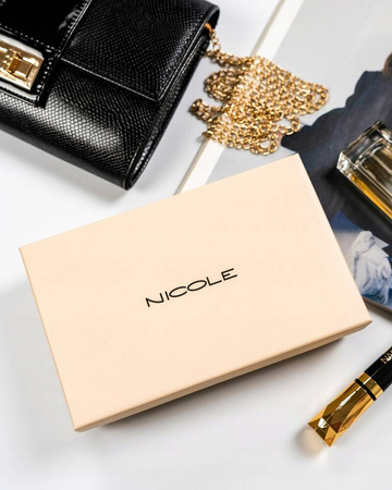 Elegante, große Damen Geldbörse aus echtem Leder – Nicole