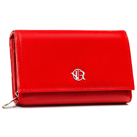 Rote Damen Geldbörse aus Leder mit RFID-Schutz – Rovicky