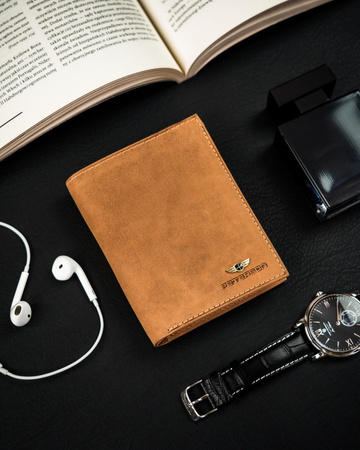 Vertikale große Herren Geldbörse aus echtem Leder – Peterson