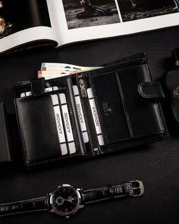 Große Herren Geldbörse aus echtem Leder – Rovicky