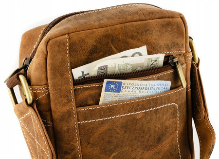 Herren Ledertasche mit langem Schulterriemen – Always Wild