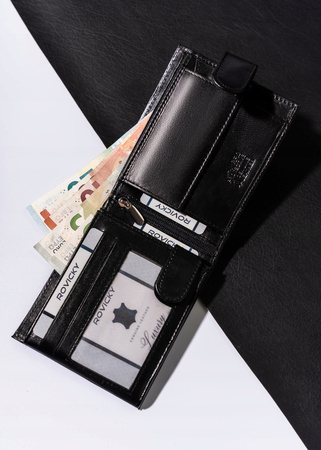 Elegante Herren Geldbörse aus Leder mit Druckknopf – Always Wild