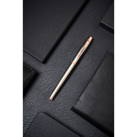 Metallkugelschreiber in Silber-Gold-Farbe mit schwarzer Mine – Peterson