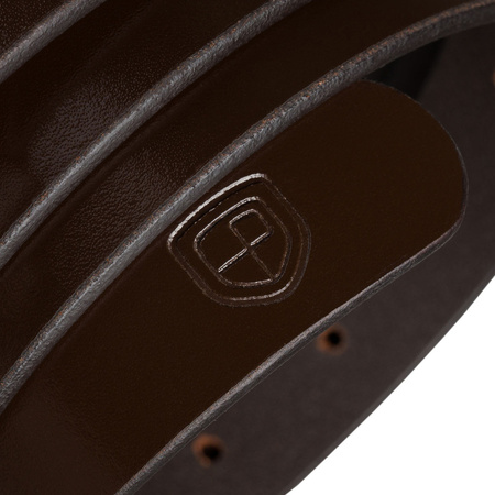 Lederner Damen Gürtel in Braun mit silberner, klassischer Schnalle - Peterson