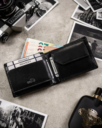 Kompakte Herren Geldbörse aus Echtleder – Pierre Andreus