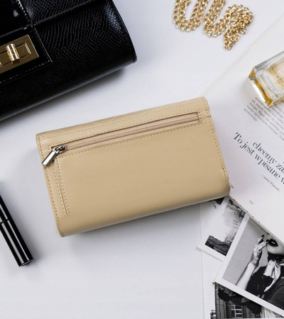 Elegante Damen Geldbörse aus gestepptem Echtleder – Rovicky