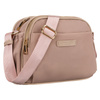 Rosa Damen-Umhängetasche aus Nylon mit Reißverschluss und Magnetverschluss – Peterson