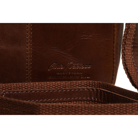 Herren-Umhängetasche aus Leder, braun - Peterson