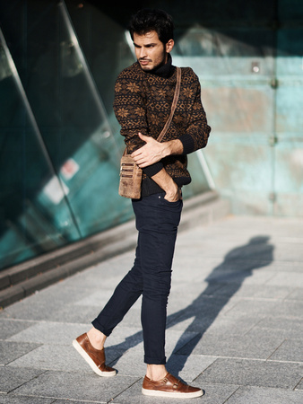 Herren Umhängetasche aus Leder – Always Wild