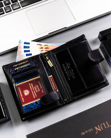 Große Herren-Geldbörse aus Naturleder - Peterson